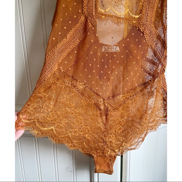 SOLD Free People Winnie Bodysuit in Copper Ginger - Picture 4 of 8